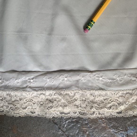 lace slip light pastel sea green blue - M - size 34 vintage - Picture 8 of 11